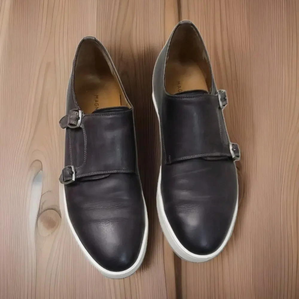 Magnanni Latham Men's Brown Leather Shoes Size 9.5